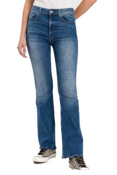 SKINNY FLARE Mid Blue Bootcut