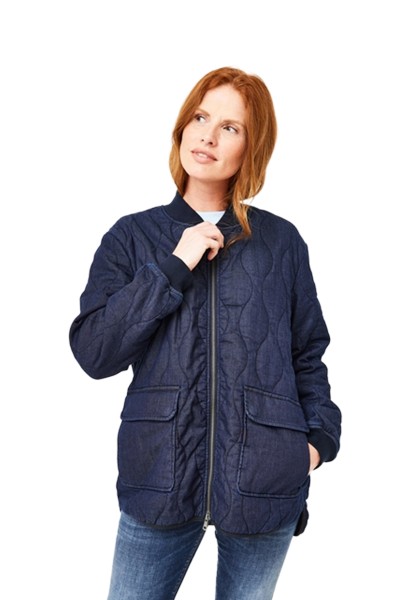 DAMEN STEPPJACKE DENIIM Dark Blue