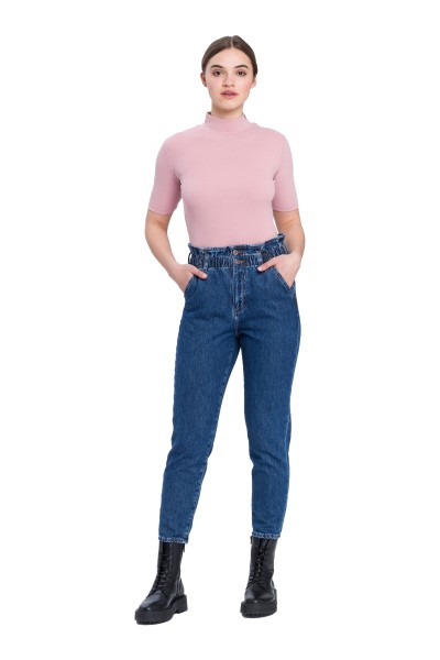 BAGGY PANTS Dark Mid Blue