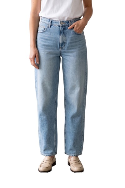 KATY Light Blue Od Brown Used Moustache Loose Fit