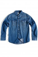 JEANSHEMD STONE BLUE 27MW Regular Fit Wrangler - Jeanshemd - Stone Blue - W5-MSLW-924 - Größe: M