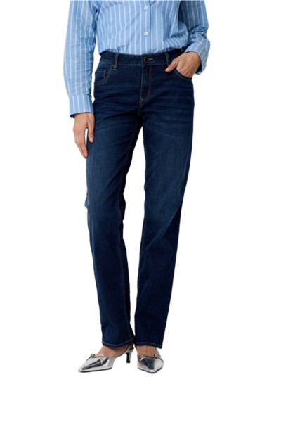 LARA Dark Blue Regular Fit Used Moustache Regular Fit