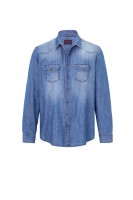 JEANSHEMD Mid Blue Paddocks Jeans - Jeanshemd - Mid Blue - Größe: L
