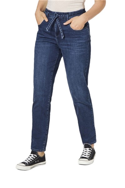 CARO Dark Blue Heavy Wash 3D Pleats Tapered